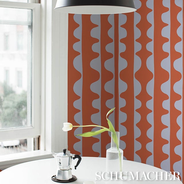 Paper SAMPLE - Schumacher X Hadiya Williams Drift Wallpaper In Currant For Sale - Image 7 of 7