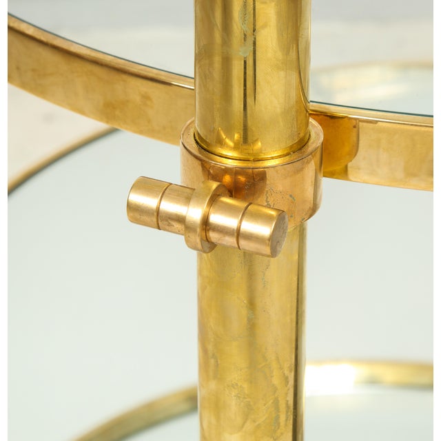 Bespoke Three-Tiered Brass Tulip Table by Amir Khamneipur For Sale In New York - Image 6 of 8