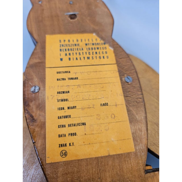 Vintage Folk Art Owl Hand Carved For Sale - Image 4 of 7