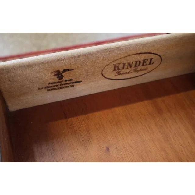 Kindel Furniture National Trust Collection Mahogany Carved Secretary Desk For Sale - Image 13 of 18
