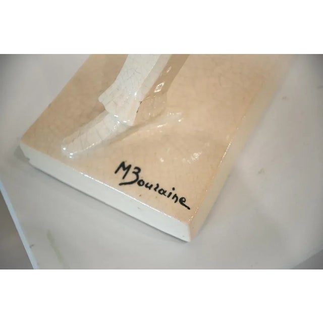 1920s Art Deco White Ceramic Harlequin by Marcel Bouraine, 1925 For Sale - Image 5 of 8