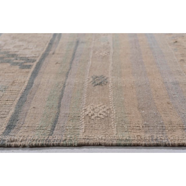 Vintage Circa 1940 Tan Turkish Kilim Flatweave Rug 5ft 5in X 9ft 7in For Sale - Image 11 of 14