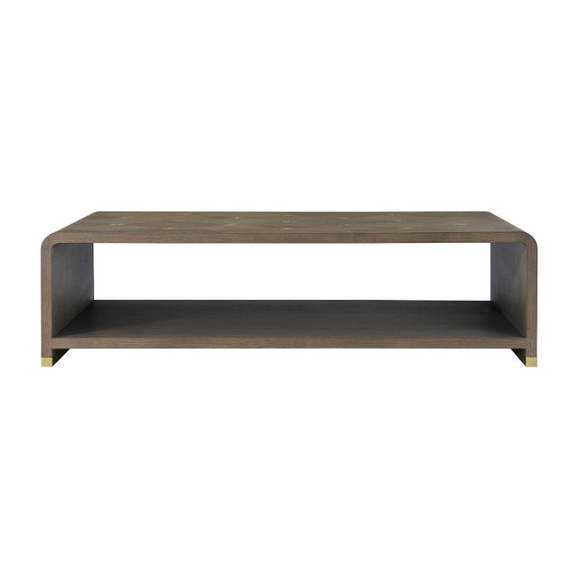 Not Yet Made - Made To Order Hollywood Regency Waterfall Coffee Table - Dark Finish For Sale - Image 5 of 8