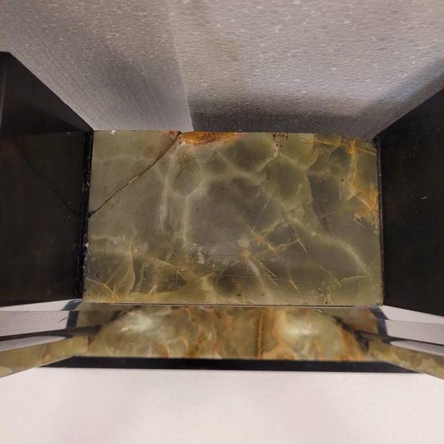 Art Deco Ato Table Clock in Marble and Onyx, 1930s For Sale - Image 15 of 18