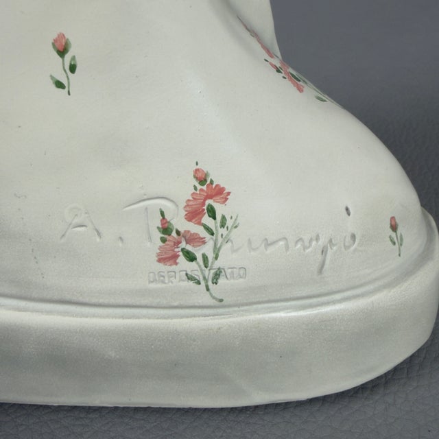 Ceramic Vintage 20th Century Madonna Virgin Prayer Bust in Glazed Ceramic from Pannunzio For Sale - Image 7 of 11