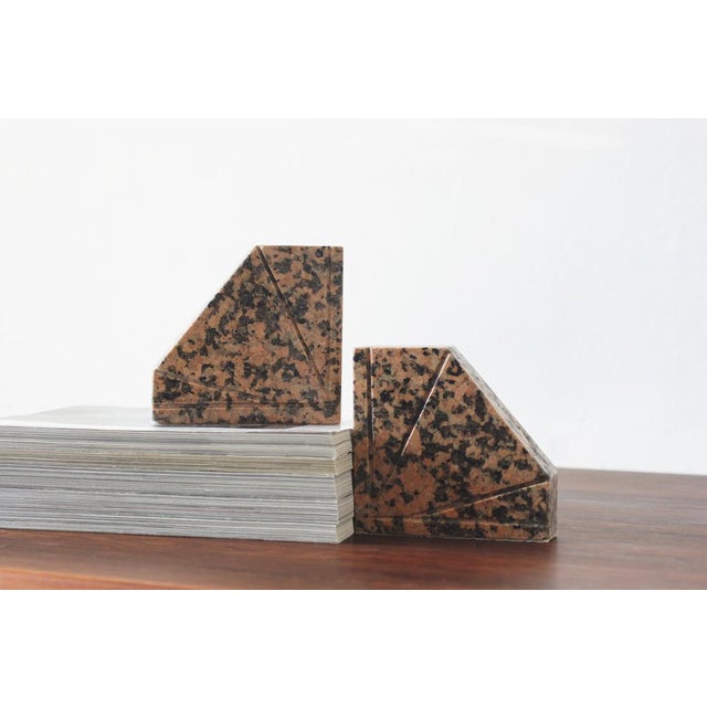 Sturdy and extremely durable book rests made of pink granite, inspired by Art Déco style - elegant, geometric and timeless...