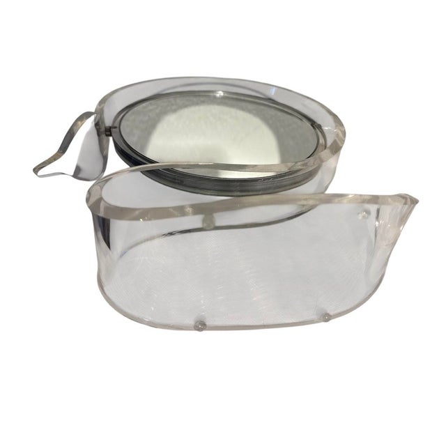 Acrylic Two Sided Swan Shape Vanity Mirror with Magnification 11ʺW × 4ʺD × 12.25ʺH
