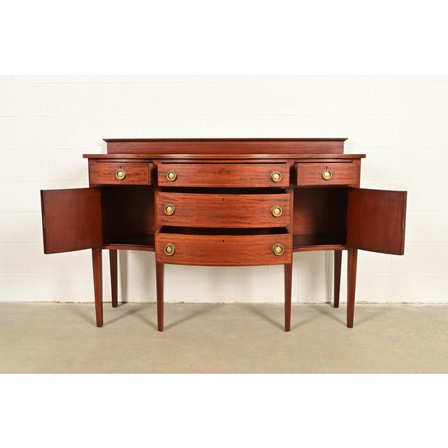Mid 20th Century Baker Furniture Style Federal Inlaid Mahogany Sideboard Credenza For Sale - Image 5 of 16
