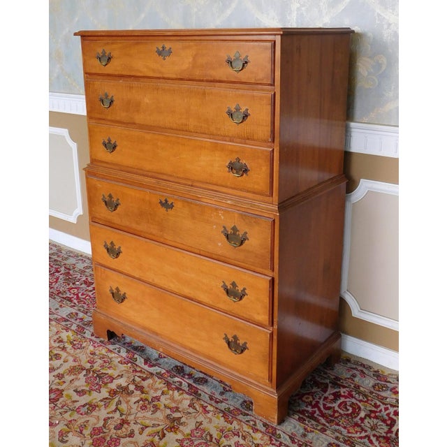 Very Good Quality 1950s Maple 6 Drawer Bedroom Chest ...