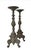 Vintage Bronze Altar Style Candle Holders- A Pair For Sale - Image 9 of 9