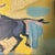 Petite Mid Century Abstract Bull Fighting Painting For Sale - Image 4 of 8