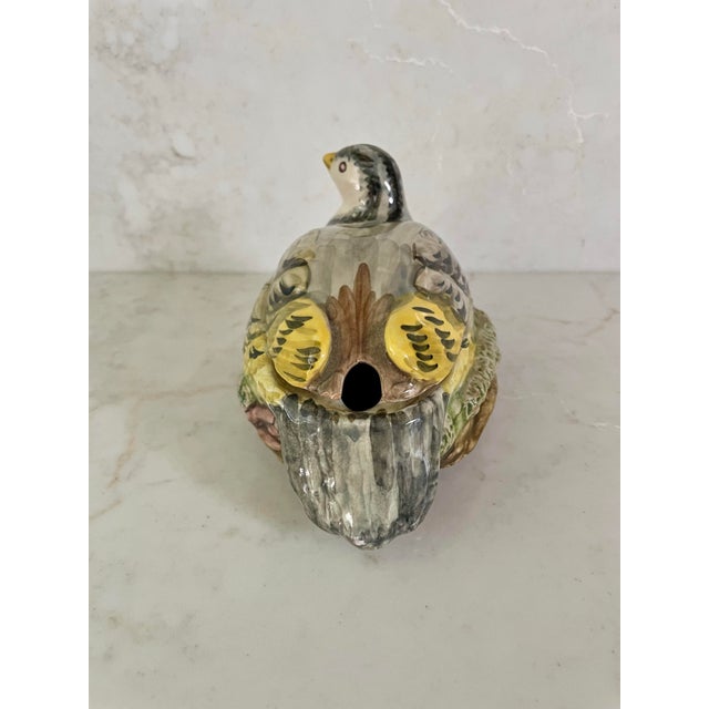 Vintage Italian Ceramic Quail Sauce Tureen For Sale - Image 4 of 9