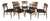 Restored Lane Acclaim Walnut Dining Chairs Set of 7 For Sale