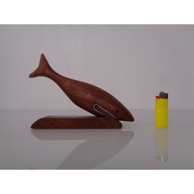 Danish Teak Shark with Stand, 1960s For Sale - Image 6 of 15