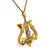 19th Century Victorian Diamond Pearl 18k Yellow Gold Lyre Necklace For Sale - Image 4 of 6