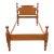 Mid 20th Century Solid Maple Colonial Early American Twin Size Cannonball Bed Frame For Sale