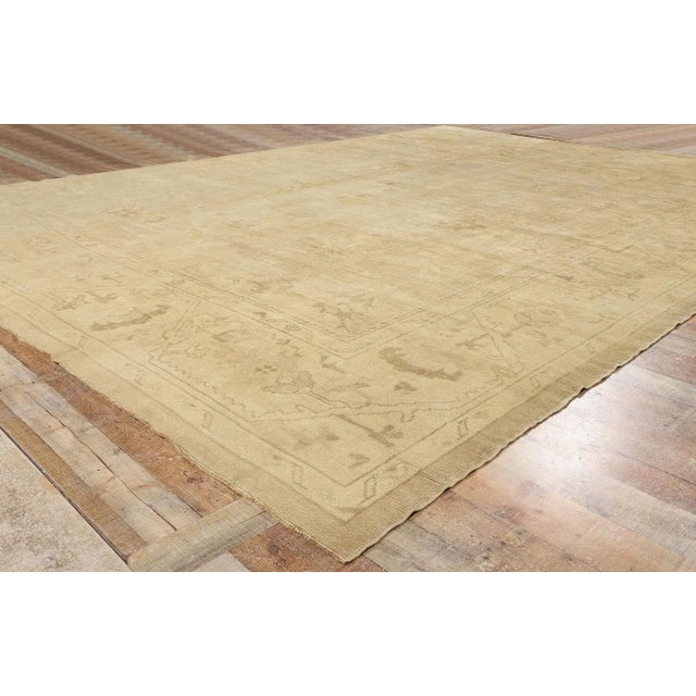 Textile Vintage Modern Turkish Oushak Rug - 11'00 X 15'04 For Sale - Image 7 of 9