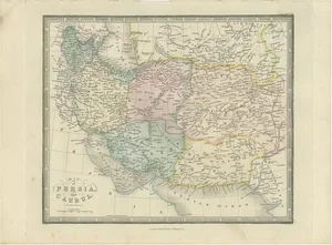 Antique Map of Afghanistan and Surroundings, 1845