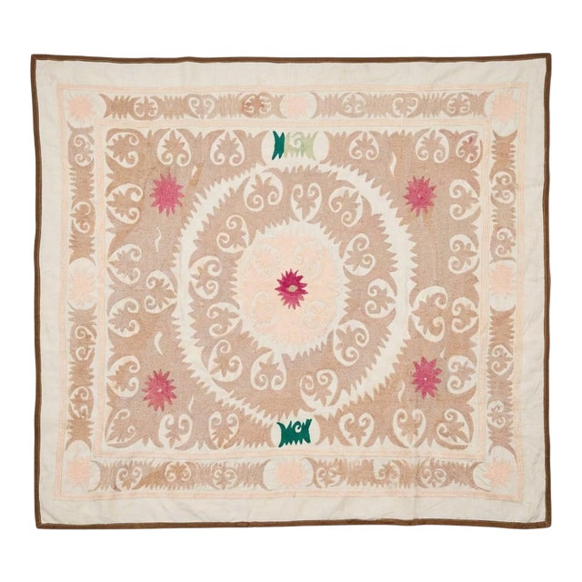 Suzani Wall Hanging Decor - 1960s Embroidery For Sale