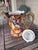 Three-piece vintage Lefton China tea set includes tea pot, creamer and covered sugar bowl. All pieces have a handpainted...