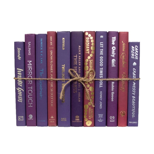 Modern Decorative Books - Berry Book Bundle - 1 Foot of Purple Books For Sale - Image 3 of 4