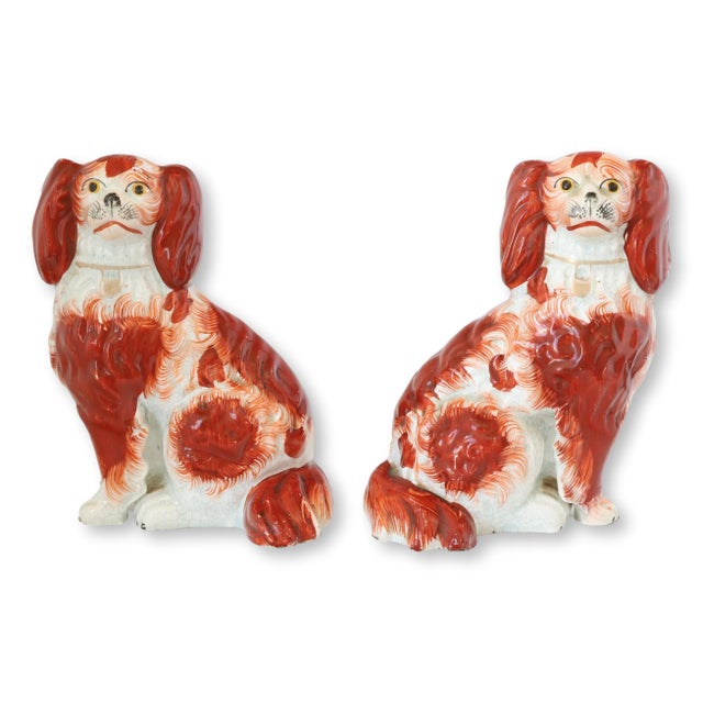 C. 1860 English Staffordshire King Charles Spaniel Dogs For Sale In Los Angeles - Image 6 of 6