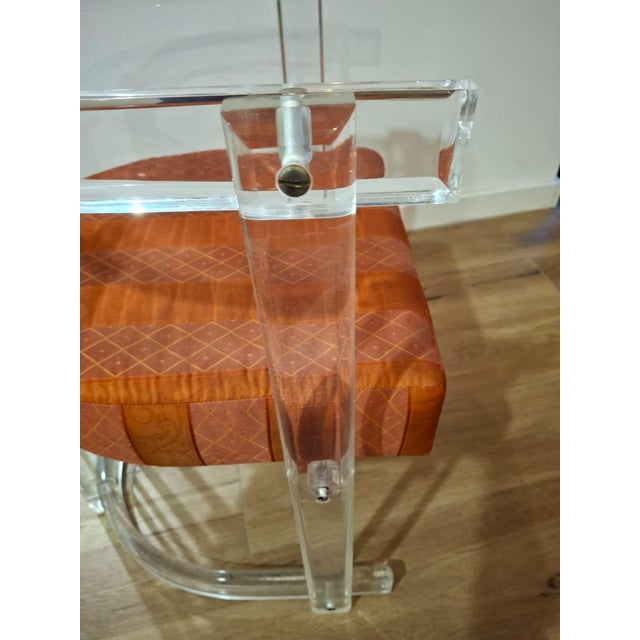 Vintage Acrylic and Chrome Chairs, Italy, 1970s, Set of 6 For Sale - Image 3 of 18