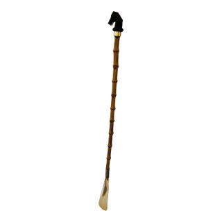 Mid 20th Century Mid Century Bamboo Horse Shoe Horn For Sale