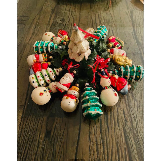 European Lot Vintage Christmas Ornaments Figurines For Sale - Image 4 of 4