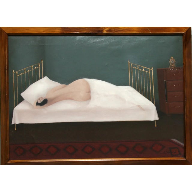 Modern Branko Bahunek, Resting - Ii, Oil on Canvas For Sale - Image 3 of 3