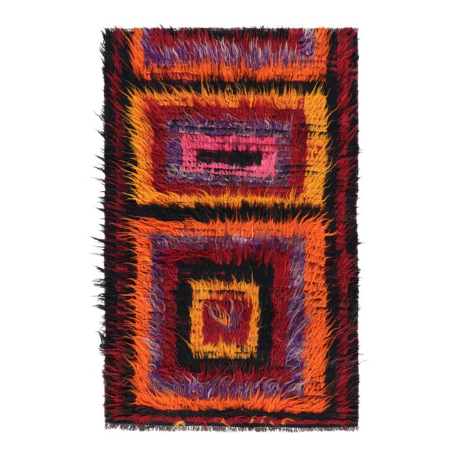 Vintage Tulu Rug With Colorful Geometric Patterns, From Rug & Kilim For Sale