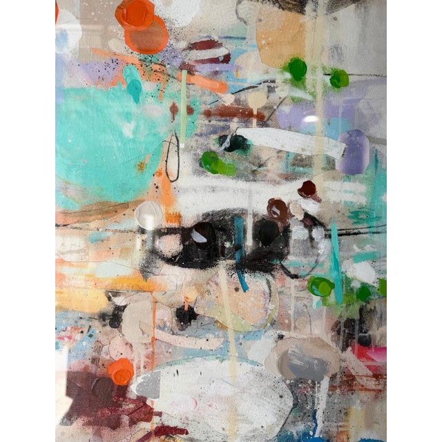 Juanma Reyes “Tendedero” Spanish Expressionist Abstract Mixed Media Collage Painting, Signed For Sale - Image 4 of 18