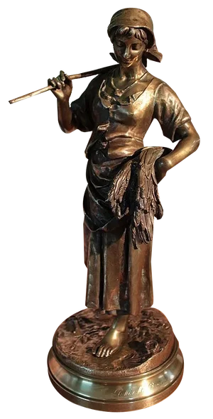 Eugène Antoine Aizelin, Glaneuse, 19th Century, Bronze
