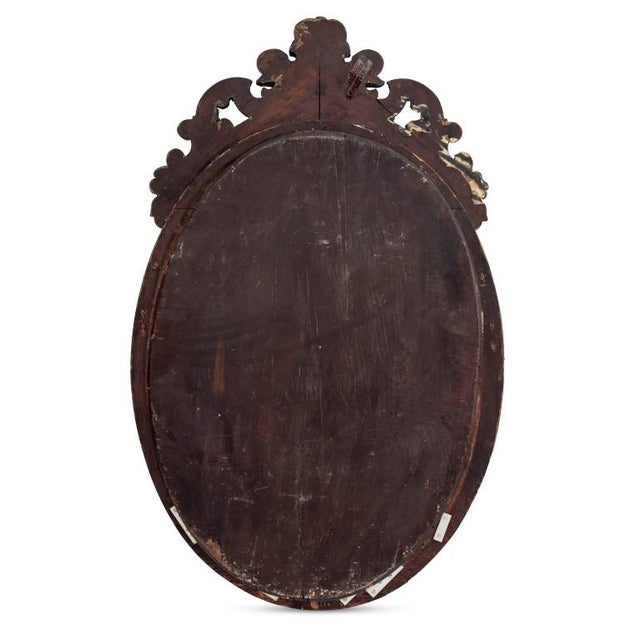 Rococo Style Ebonized Wood Wall Mirror For Sale - Image 4 of 4