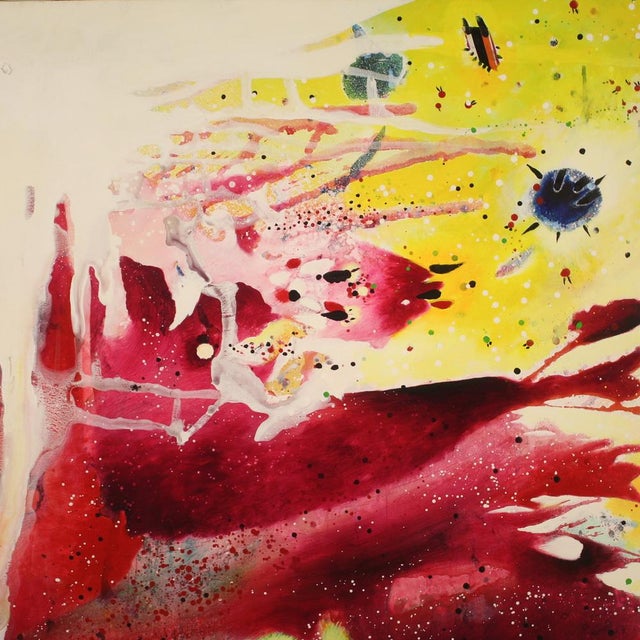 Italian Artist, Abstract Subject, 1970, Oil on Canvas For Sale - Image 7 of 14