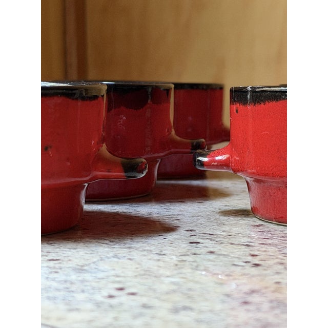 Ceramic Vintage West German Pottery Soup Crocks, 1960, Set of 6 For Sale - Image 7 of 15