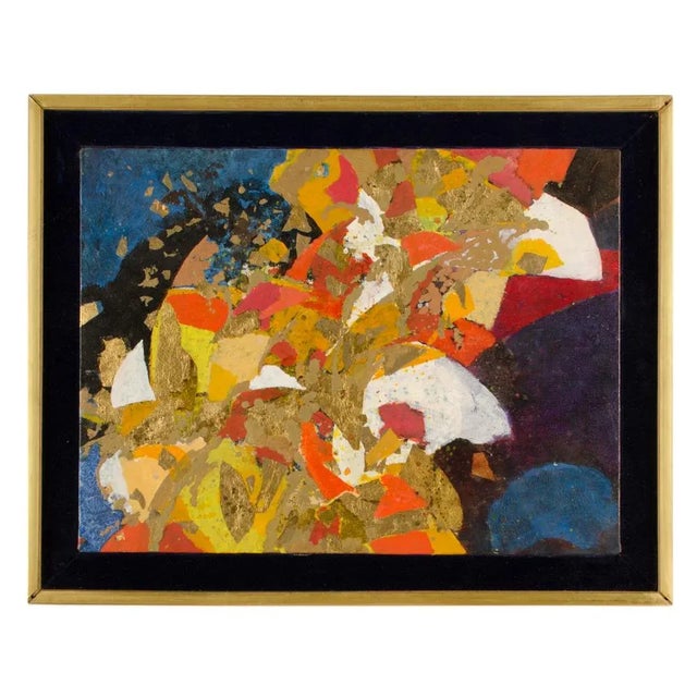 Abstract Expressionist Mixed-Media Painting by Hans Kline Entitled "Circus Tumblers", Framed For Sale - Image 13 of 13