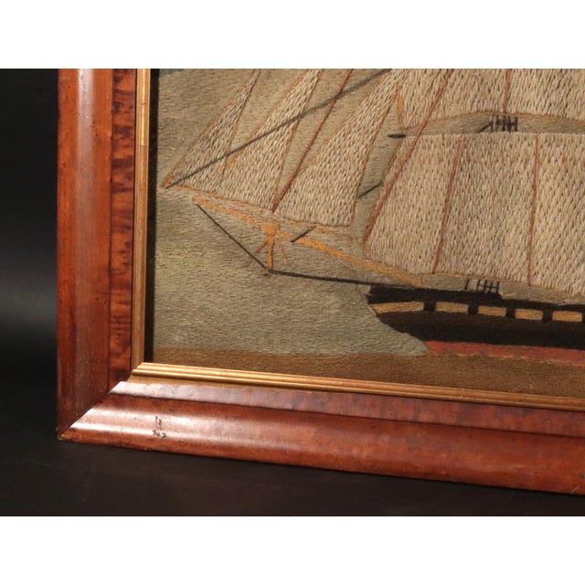 British Sailor's Woolwork of a Tea Clipper Under Sail For Sale In Philadelphia - Image 6 of 8