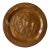 Large 23" Mexican Mid Century Hand Hammered Solid Copper Round Wall Plaque For Sale