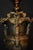 Gothic Revival Bronze Three-Handled Urn Table Lamp with Vianne Flame Shade For Sale - Image 3 of 18
