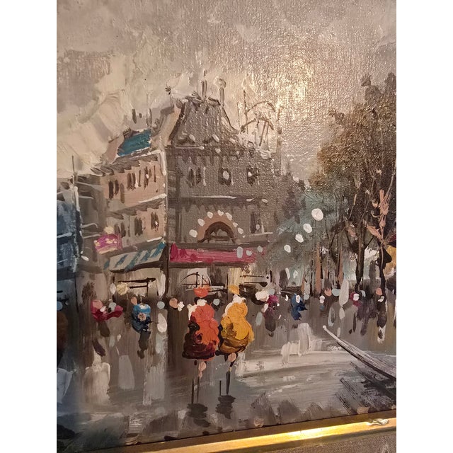 A true vintage original from the mid century modern era painting ( guaranteed handpainted art circa 1950's by the artist...