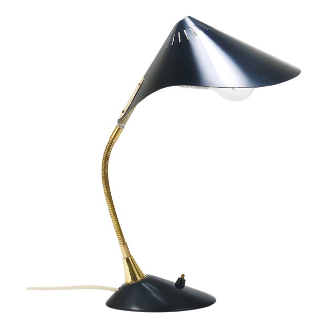 Mid-Century Brass Table Lamp, 1950s For Sale