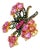 Bochic "Orient" Multi Sapphires & Ruby Cocktail Ring Set In 18K Gold & Silver For Sale