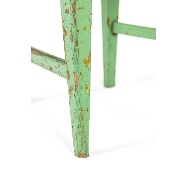 Swedish Green Wood Chair For Sale - Image 10 of 11