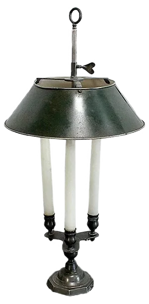 Bouillotte Style Lamp in Bronze, Early 20th Century