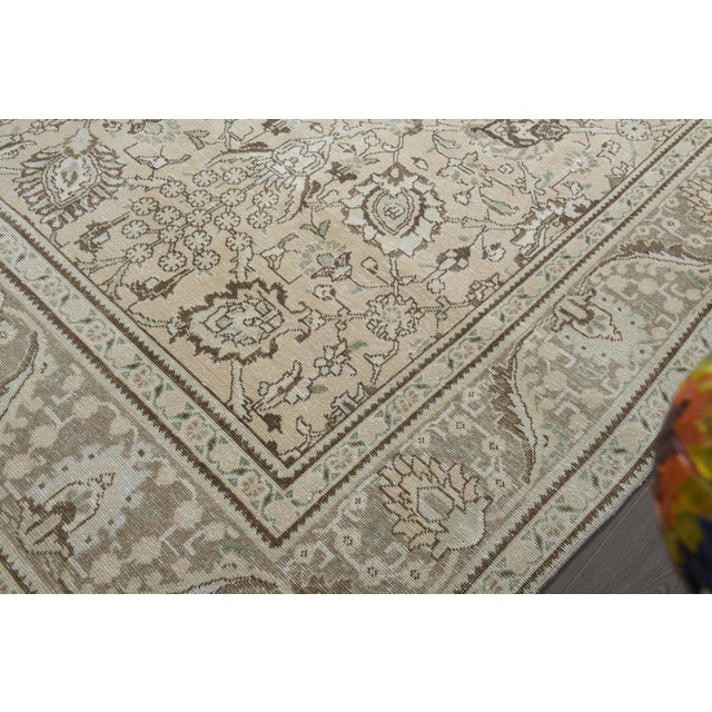 Textile 1970s Vintage Persian Handknotted Wool Orange Oversize Area Rug For Sale - Image 7 of 11