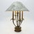 Mid-Century Modern Vintage Tyndale for Frederick Cooper Cast Iron 2-Light Palm Tree Table Lamp With Original Shade For Sale - Image 3 of 12