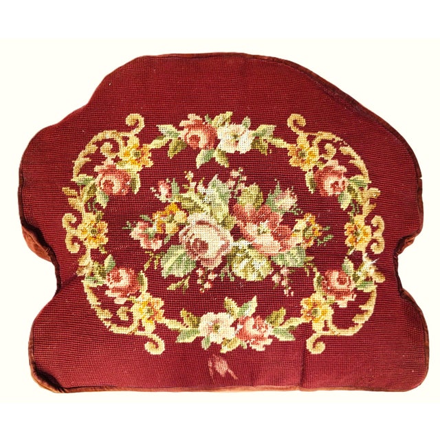 Antique Dutch 19th C Carved & Marquetry Inlaid Rocking Chair + Needlepoint Pillow For Sale - Image 13 of 18