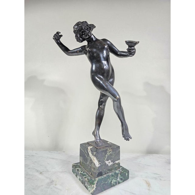 Classic Bronze Sculpture Maiden of Ancient Greece by Luigi De Luca, 1880s For Sale - Image 3 of 16