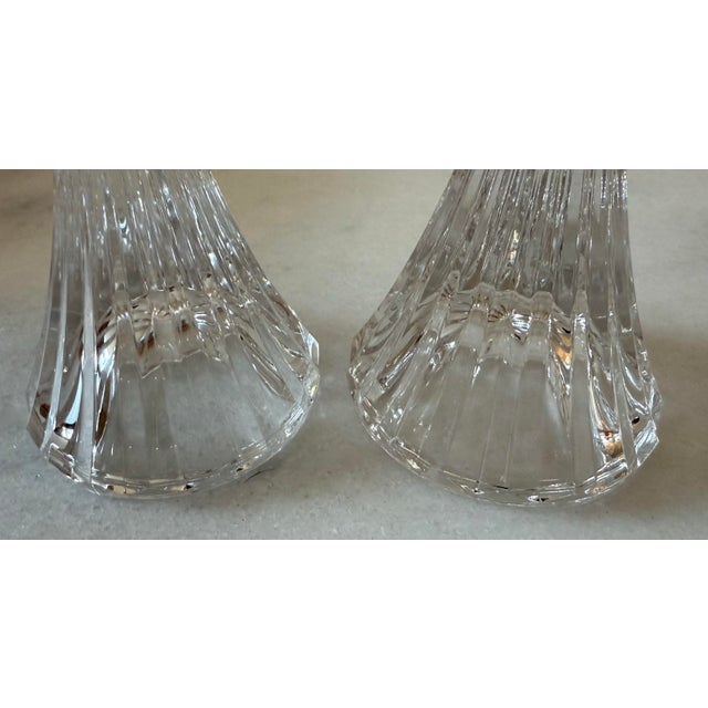 Pair of Vintage Mikasa Park Lane Crystal Candle Holders For Sale - Image 10 of 10